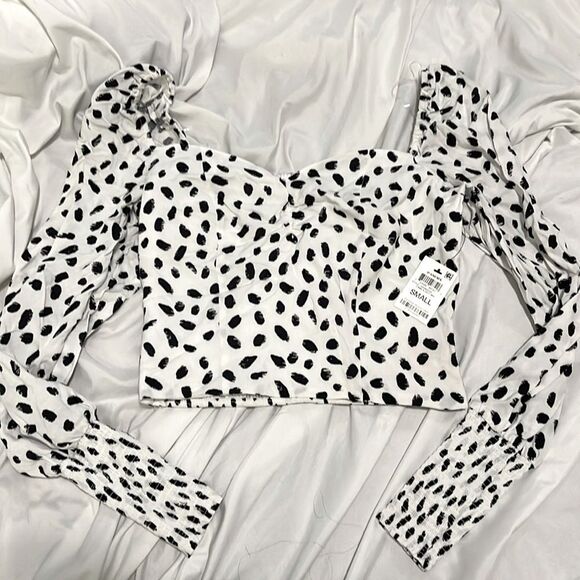 NWT- Bar lll- S.  Print Crop Top - Picture 1 of 11